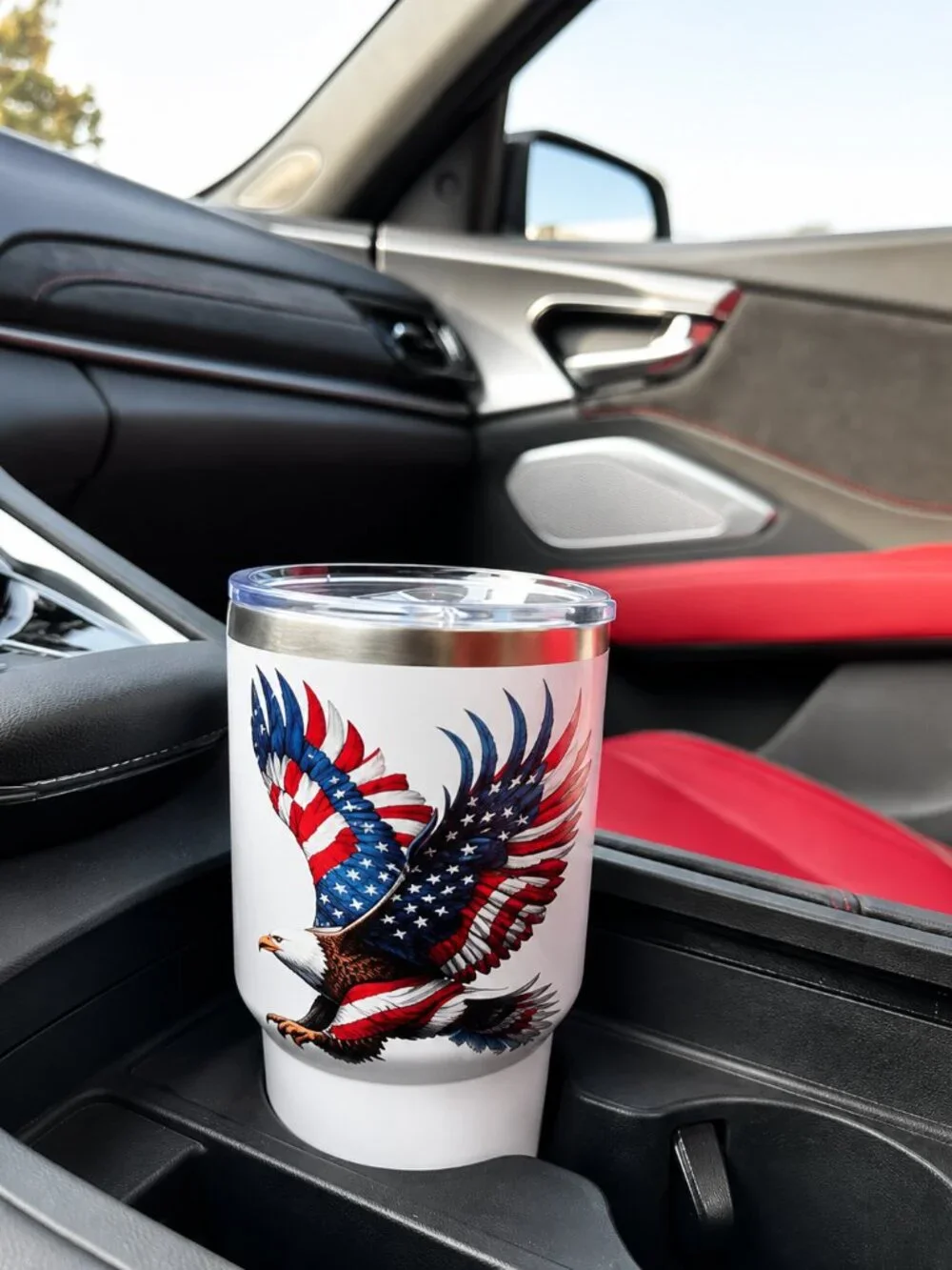30 oz Patriotic Eagle Stainless Steel Tumbler/ Insulated Travel Mug